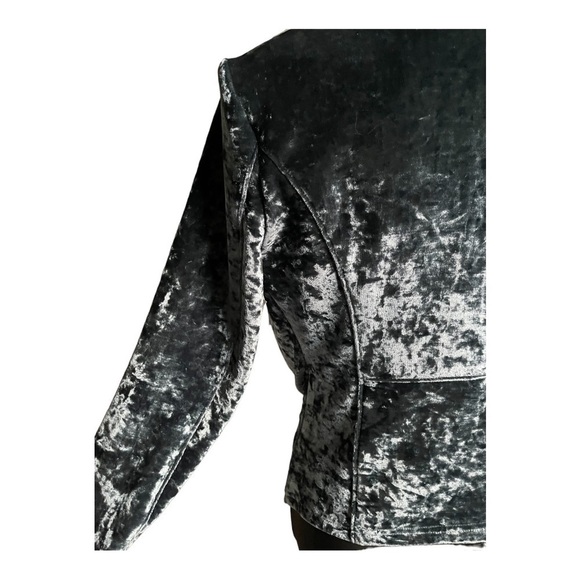 Blank NYC Crushed Velvet Moto Jacket | Draped Zip Up Blazer | Size S - Picture 7 of 12